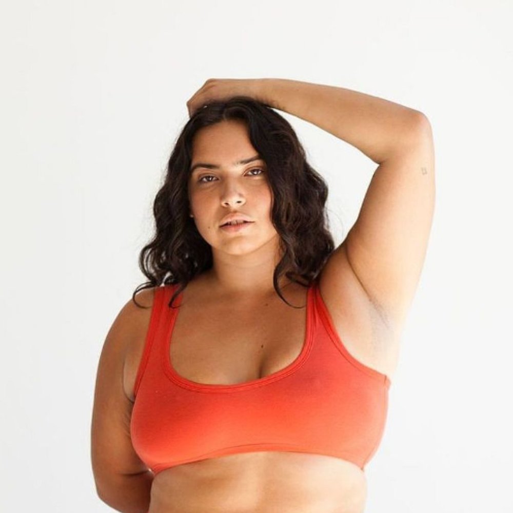 Wide Strap Bra in Cadmium